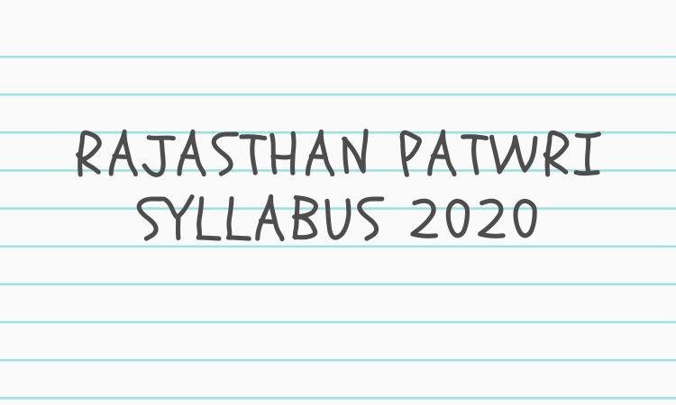 Rajasthan Patwari Syllabus