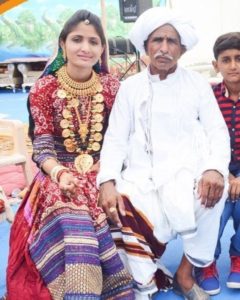 Geeta Rabari with her father