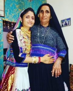 Geeta Rabari with her mother